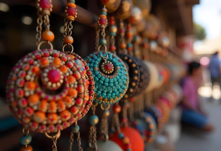 Beautifully Crafted Vintage Earrings at the Beach Market